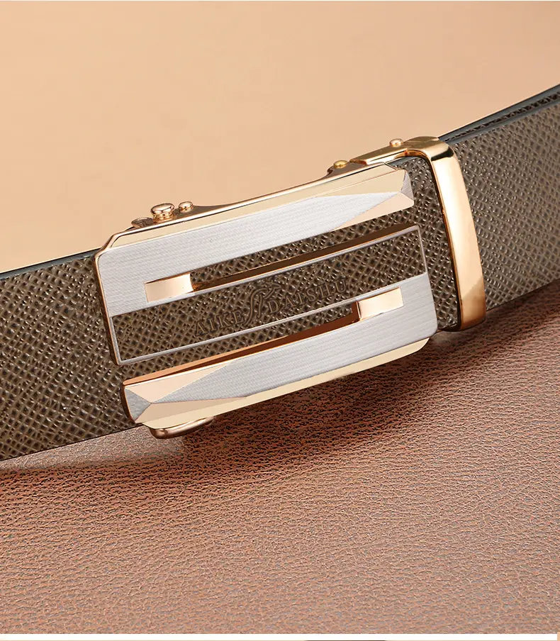 Men's Genuine Leather Belt with Rose Gold Buckle โ feature 19