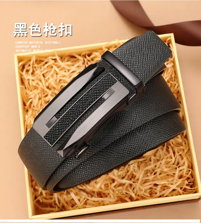 Men's Genuine Leather Belt with Rose Gold Buckle โ feature 20