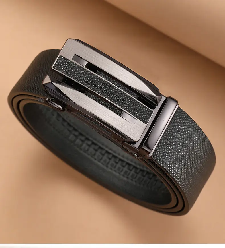 Men's Genuine Leather Belt with Rose Gold Buckle โ feature 21