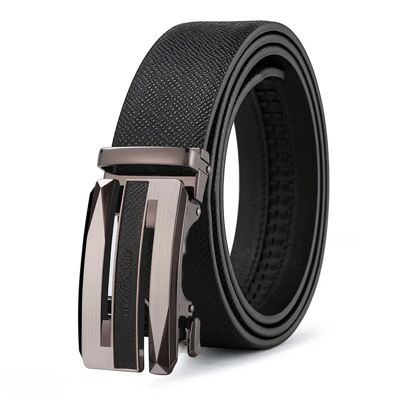 Men's Genuine Leather Belt with Rose Gold Buckle - Image 2