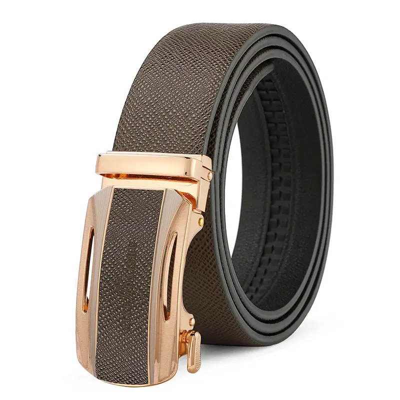 Men's Genuine Leather Belt with Gold Plated Buckle - Image 7