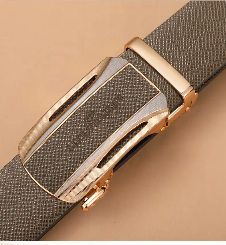 Men's Genuine Leather Belt with Gold Plated Buckle β feature 18