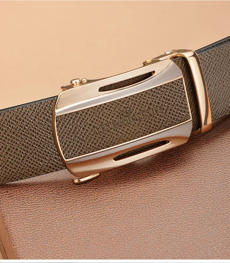 Men's Genuine Leather Belt with Gold Plated Buckle β feature 19