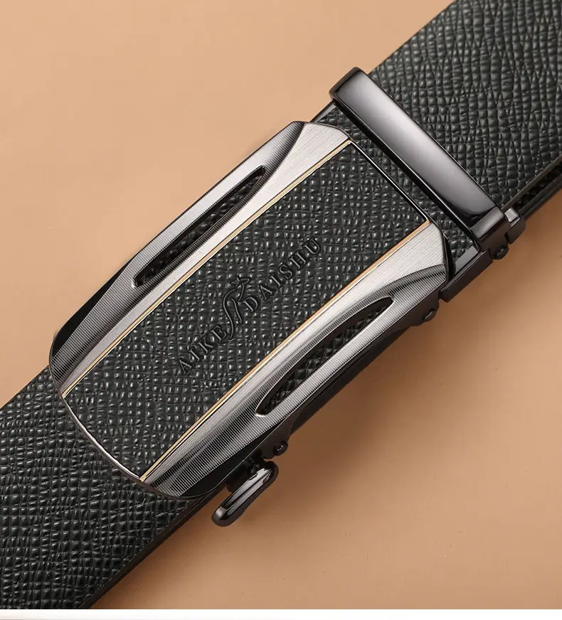 Men's Genuine Leather Belt with Gold Plated Buckle β feature 21