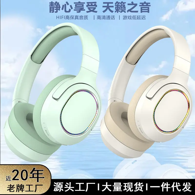 Over-Ear Bluetooth Headphones with RGB Lighting