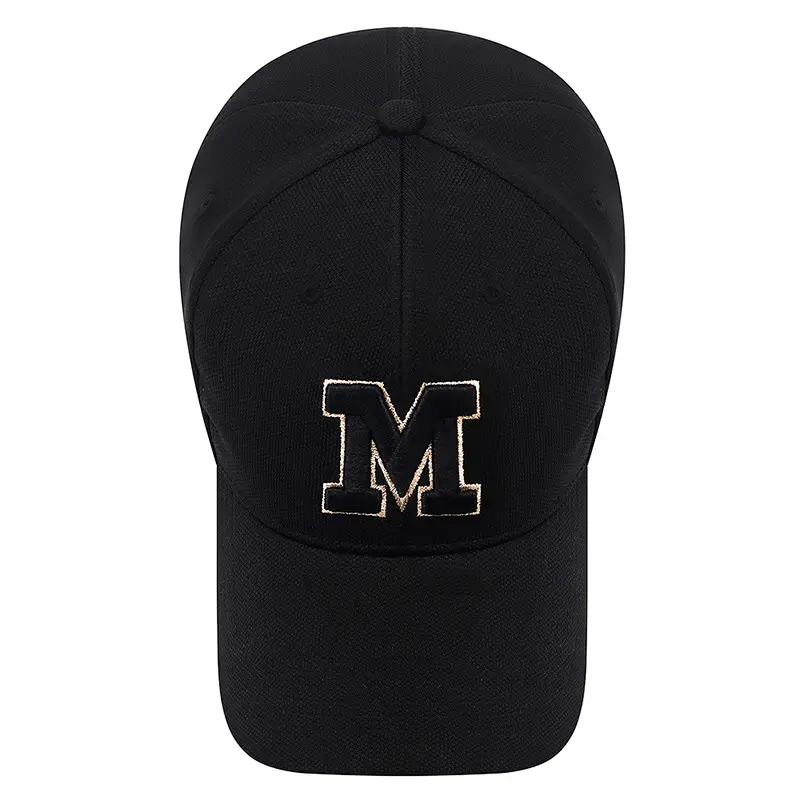 Beige M Embroidered Baseball Cap for Men - Image 7