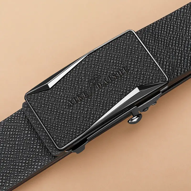 Men's Brown Croc Belt with Gold Buckle - Image 5