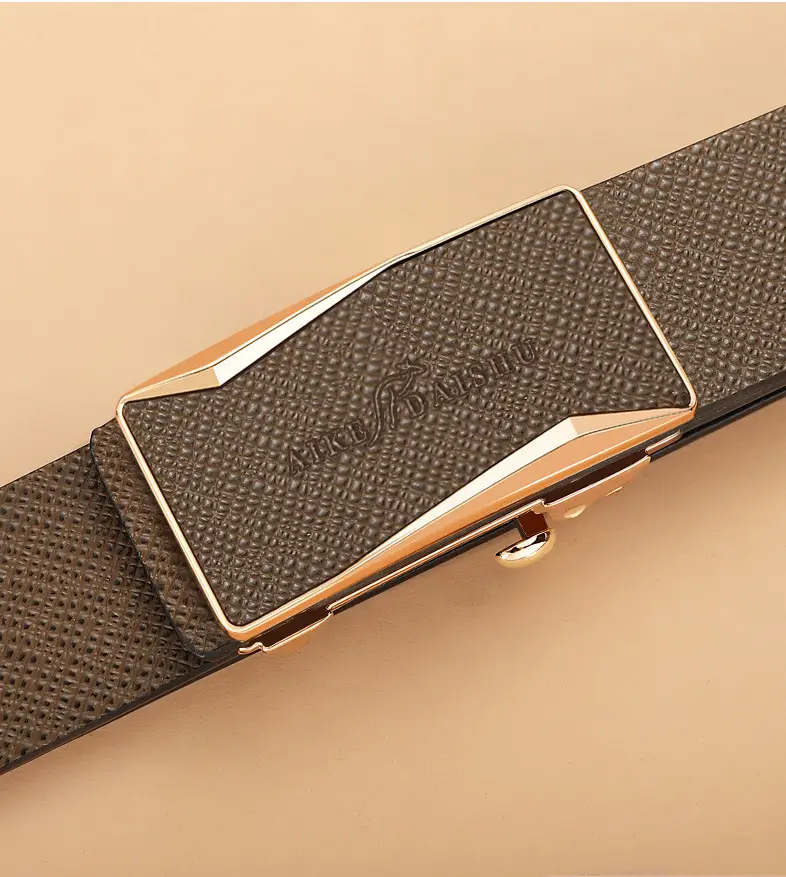 Men's Brown Croc Belt with Gold Buckle β feature 12