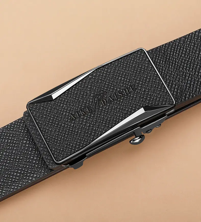 Men's Brown Croc Belt with Gold Buckle β feature 14