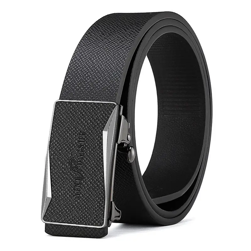 Men's Brown Croc Belt with Gold Buckle - Image 3