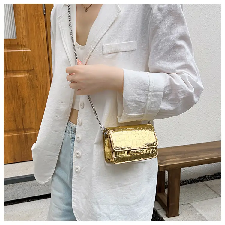 Textured Stone Pattern Chain Bag 2023 Summer — feature 10