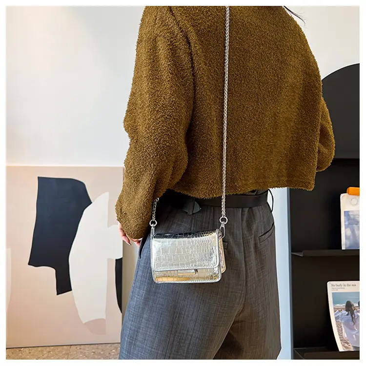 Textured Stone Pattern Chain Bag 2023 Summer — feature 14