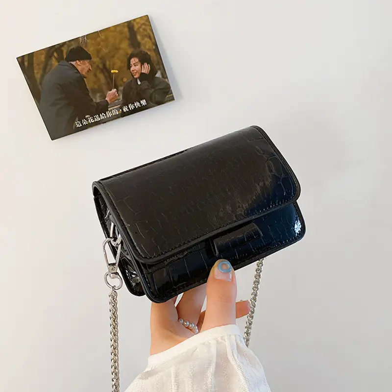 Textured Stone Pattern Chain Bag 2023 Summer - Image 2