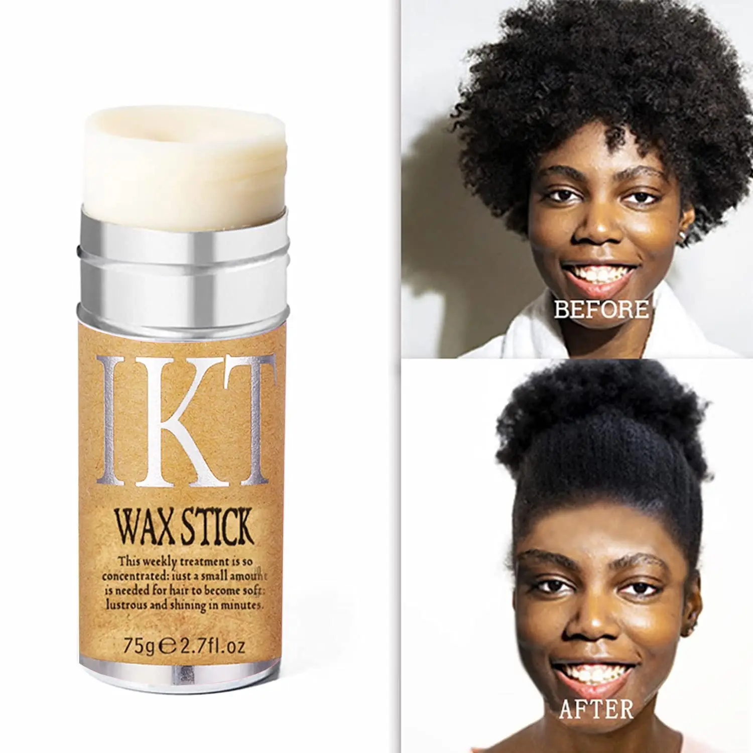 Avocado Hair Wax Stick for Frizz Control & Style