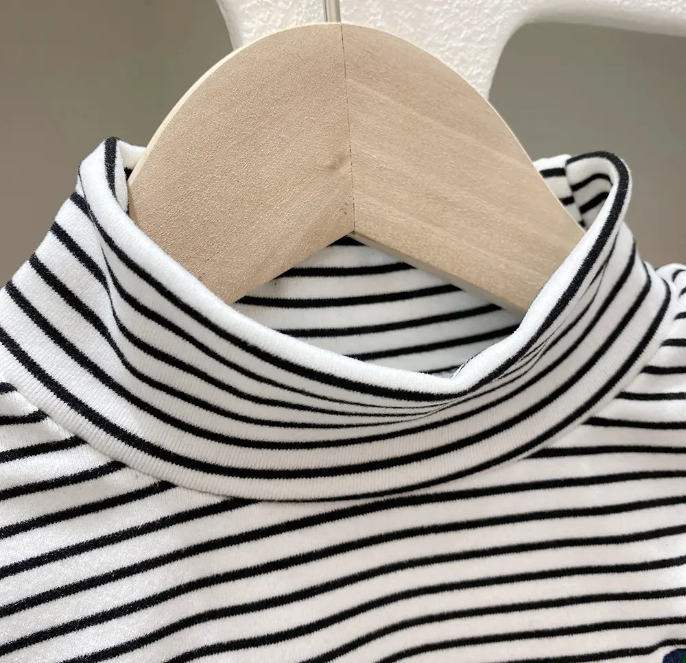 Boy's Striped Fleece 2-Turn Set Blue Pants — feature 11
