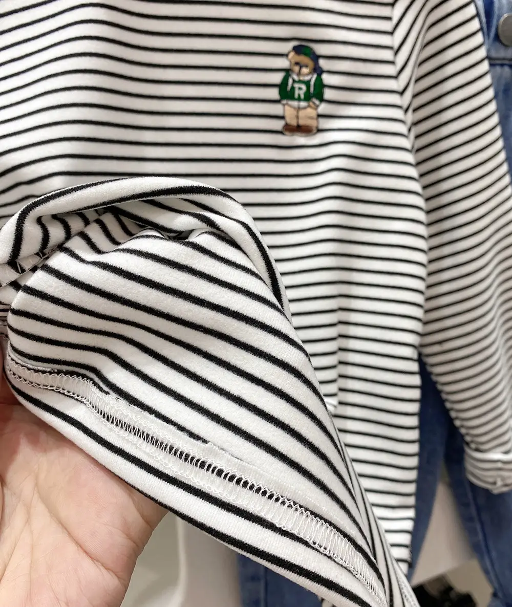 Boy's Striped Fleece 2-Turn Set Blue Pants — feature 8