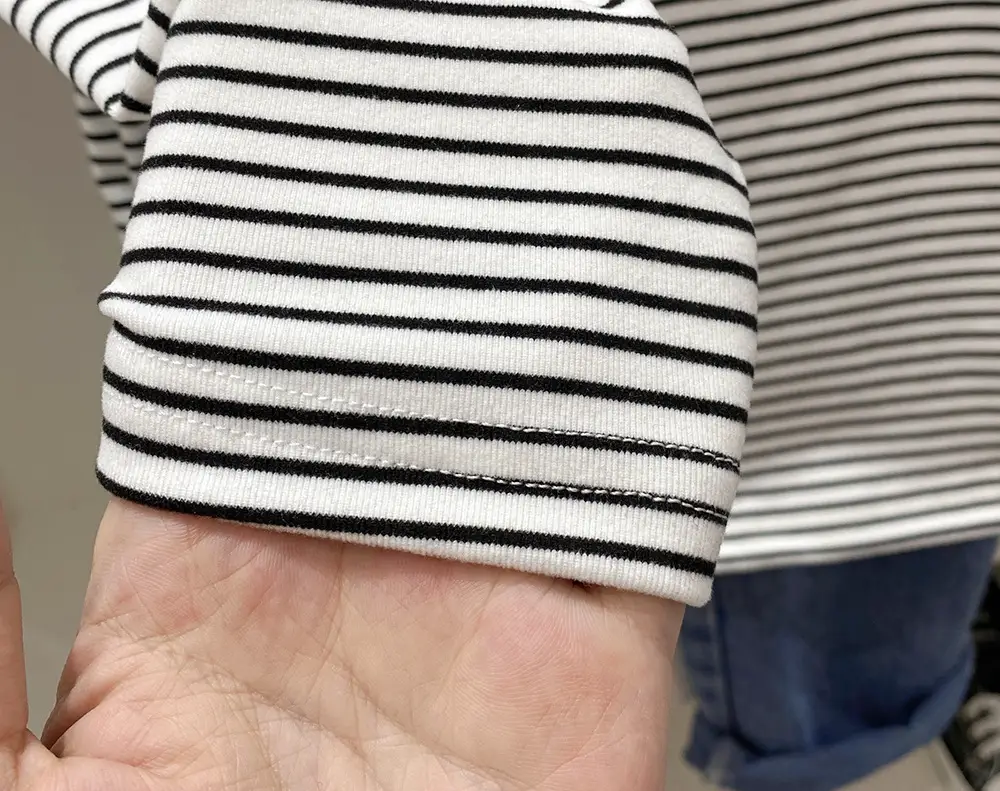 Boy's Striped Fleece 2-Turn Set Blue Pants — feature 9