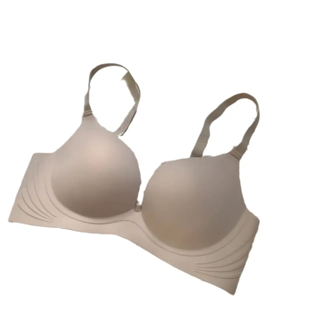 Seamless Underwear no steel ring glossy super soft comfortable soft support anti-sagging large breast bra small thin
