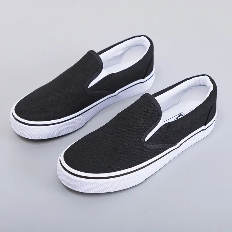 2025 Spring New All-Black Canvas Shoes for Women, Pure Black Flat Work Shoes, Casual Small Black Shoes, Trendy - Image 9