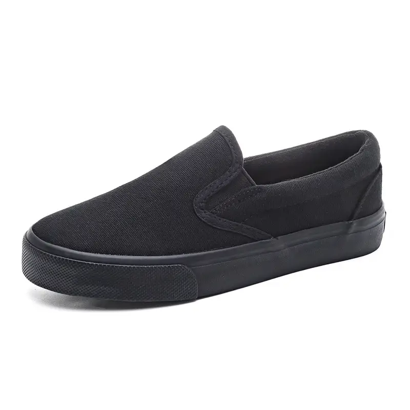 2025 Spring New All-Black Canvas Shoes for Women, Pure Black Flat Work Shoes, Casual Small Black Shoes, Trendy - Image 12