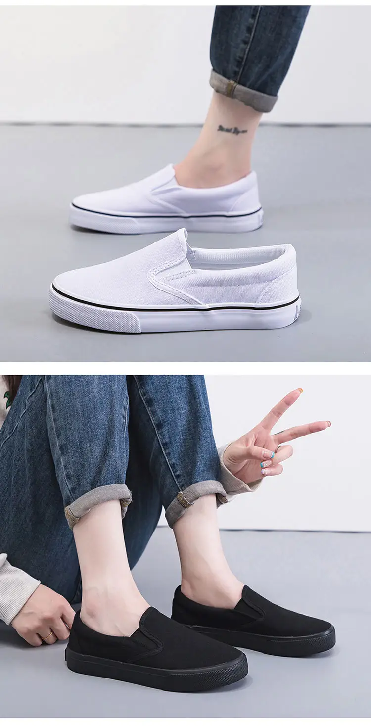 2025 Spring New All-Black Canvas Shoes for Women, Pure Black Flat Work Shoes, Casual Small Black Shoes, Trendy — feature 10