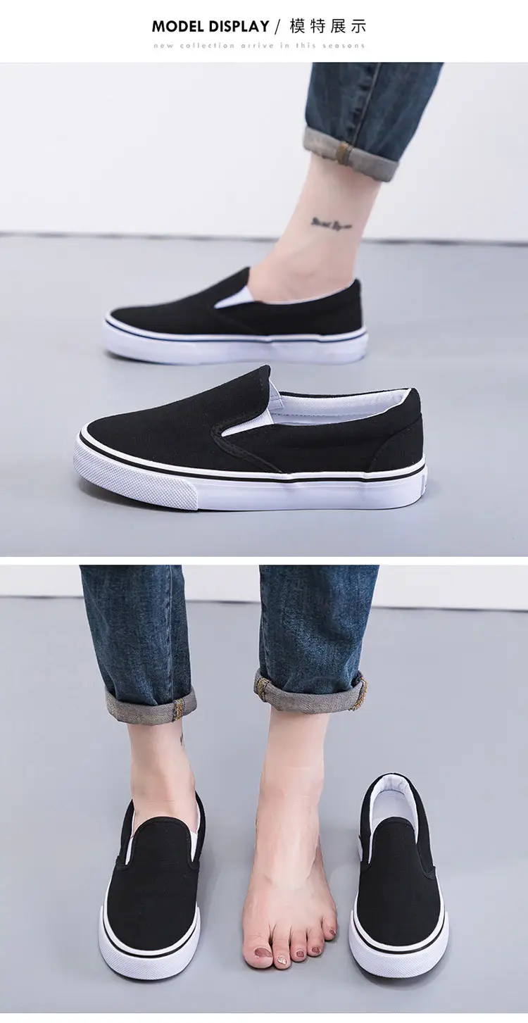 2025 Spring New All-Black Canvas Shoes for Women, Pure Black Flat Work Shoes, Casual Small Black Shoes, Trendy — feature 6