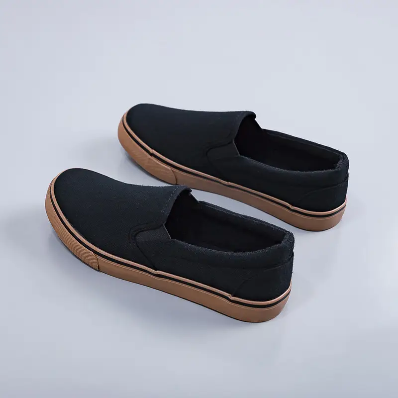 2025 Spring New All-Black Canvas Shoes for Women, Pure Black Flat Work Shoes, Casual Small Black Shoes, Trendy - Image 4
