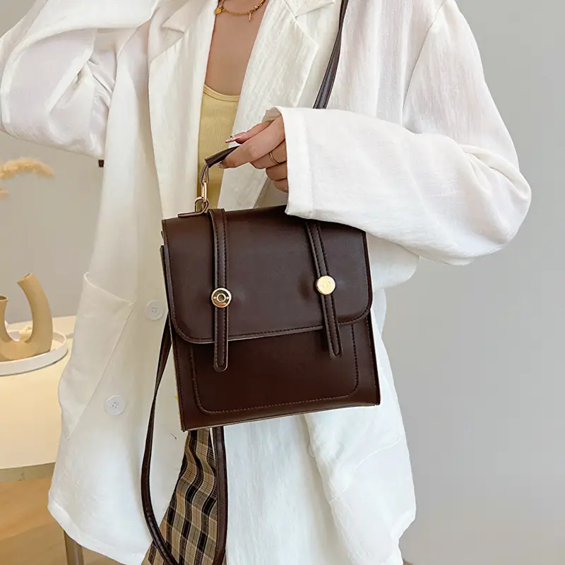 Women's White Leather Shoulder Bag 2023 New - Image 6