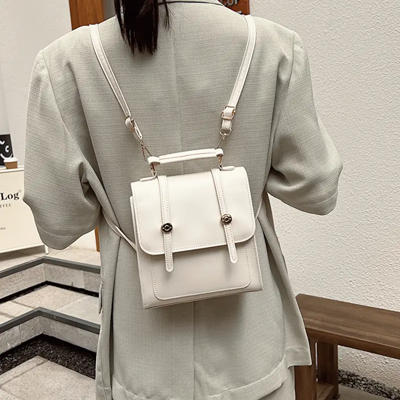Women's White Leather Shoulder Bag 2023 New - Image 7