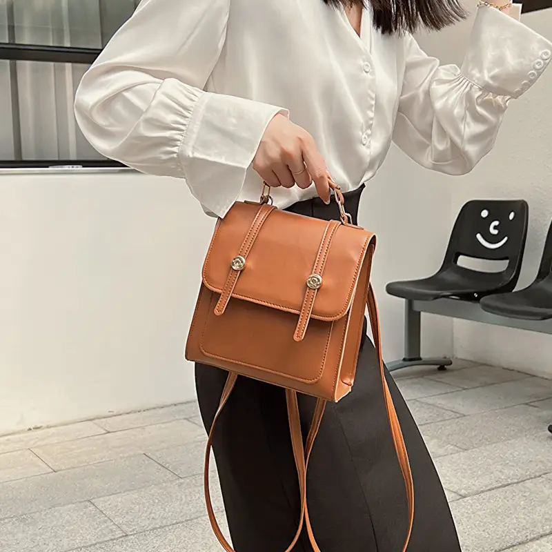 Women's White Leather Shoulder Bag 2023 New - Image 8