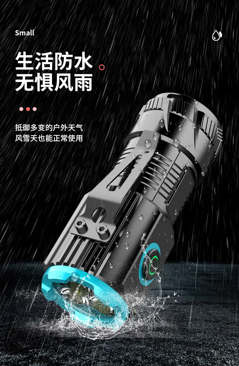 Three-Eye Flashlight Aluminum Magnetic Cap Clip β feature 12