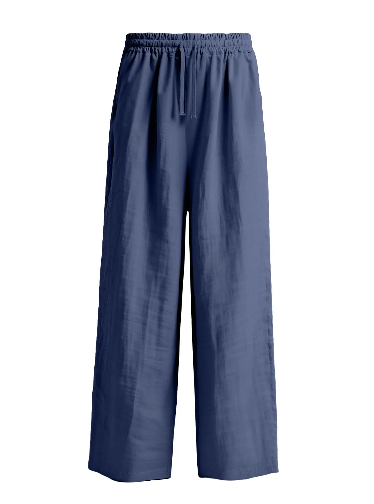 Men Wide Leg Pants Cotton Linen Spring Summer Loose Sweatpants — feature 9