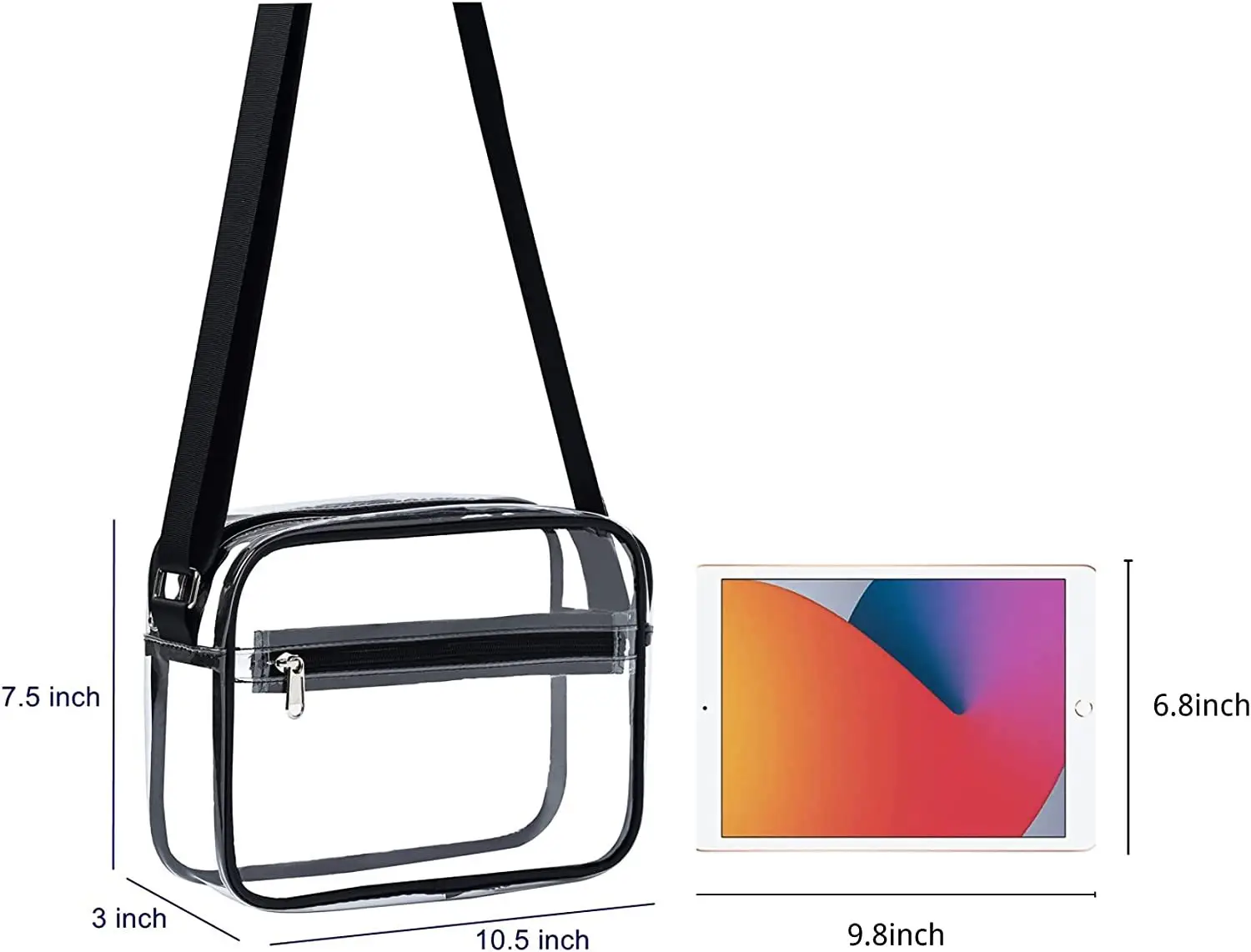 Clear PVC Shoulder Bag for Men Women Waterproof Storage — feature 13