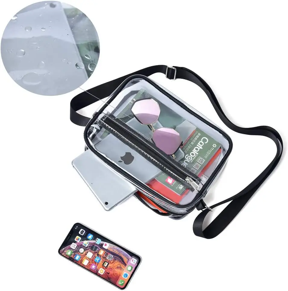 Clear PVC Shoulder Bag for Men Women Waterproof Storage — feature 22