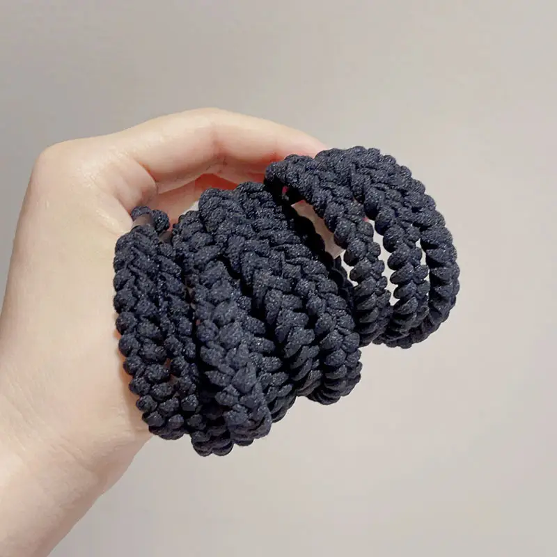 10 Pcs Black Braided Hair Rope for Women — feature 24