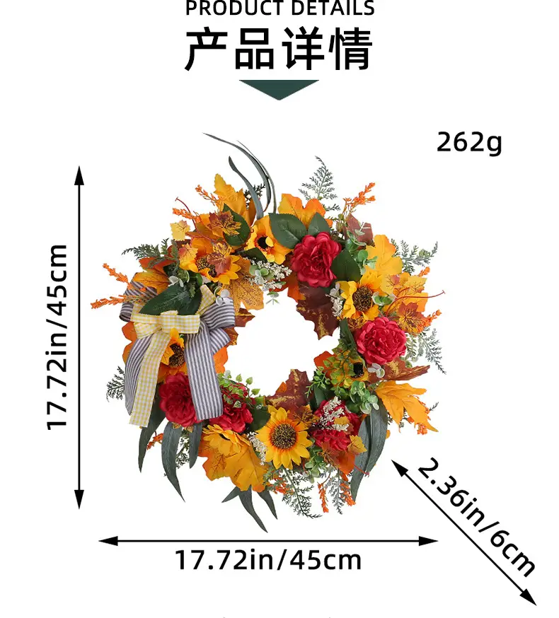 Thanksgiving Floral Garland for Home Decoration — feature 3