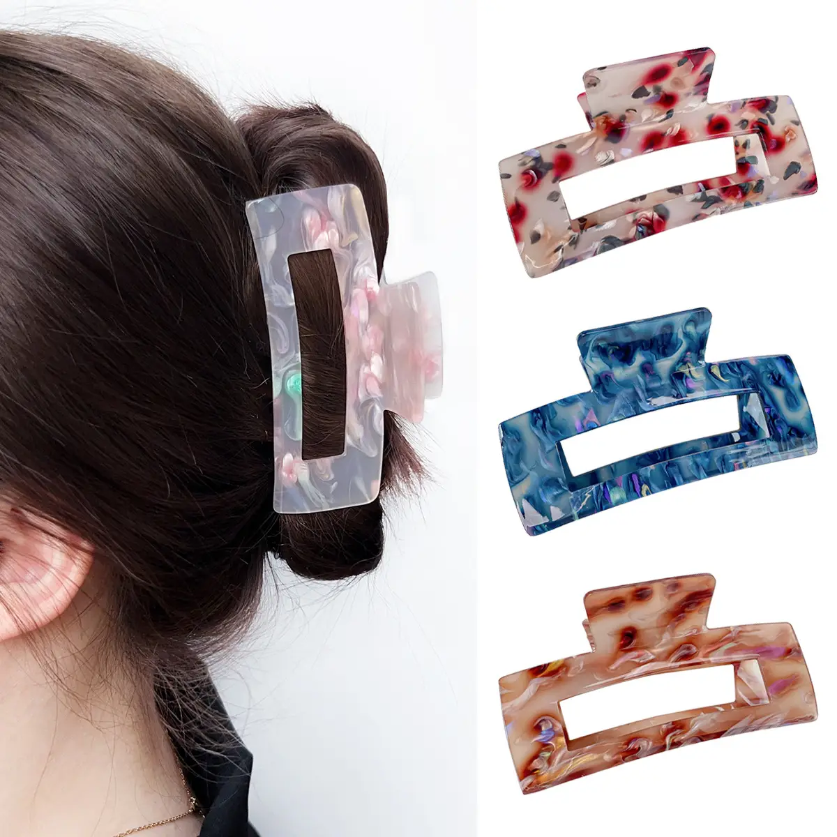Berphiya Large Acrylic Hair Grab Clip 30g - Image 12