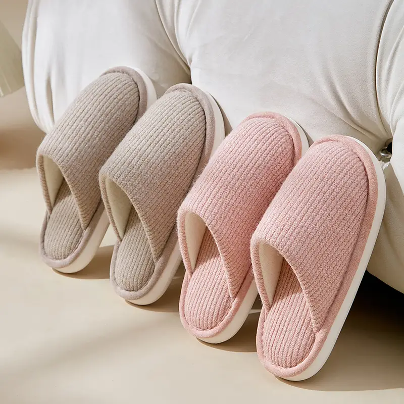 Winter Cotton Slippers for Women Wholesale 2026 New Model Indoor Home Slippers with a Stepping-On-Clouds Feel, Non-Slip, Thickened, Warm, Household Cotton Slippers for Men - Image 8