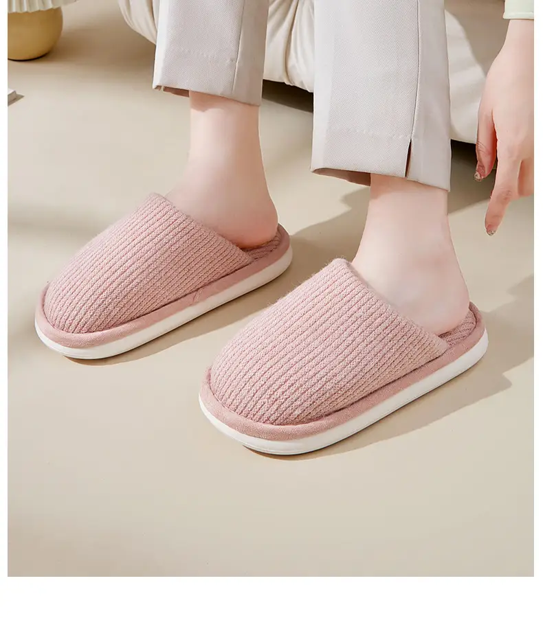 Winter Cotton Slippers for Women Wholesale 2026 New Model Indoor Home Slippers with a Stepping-On-Clouds Feel, Non-Slip, Thickened, Warm, Household Cotton Slippers for Men — feature 19