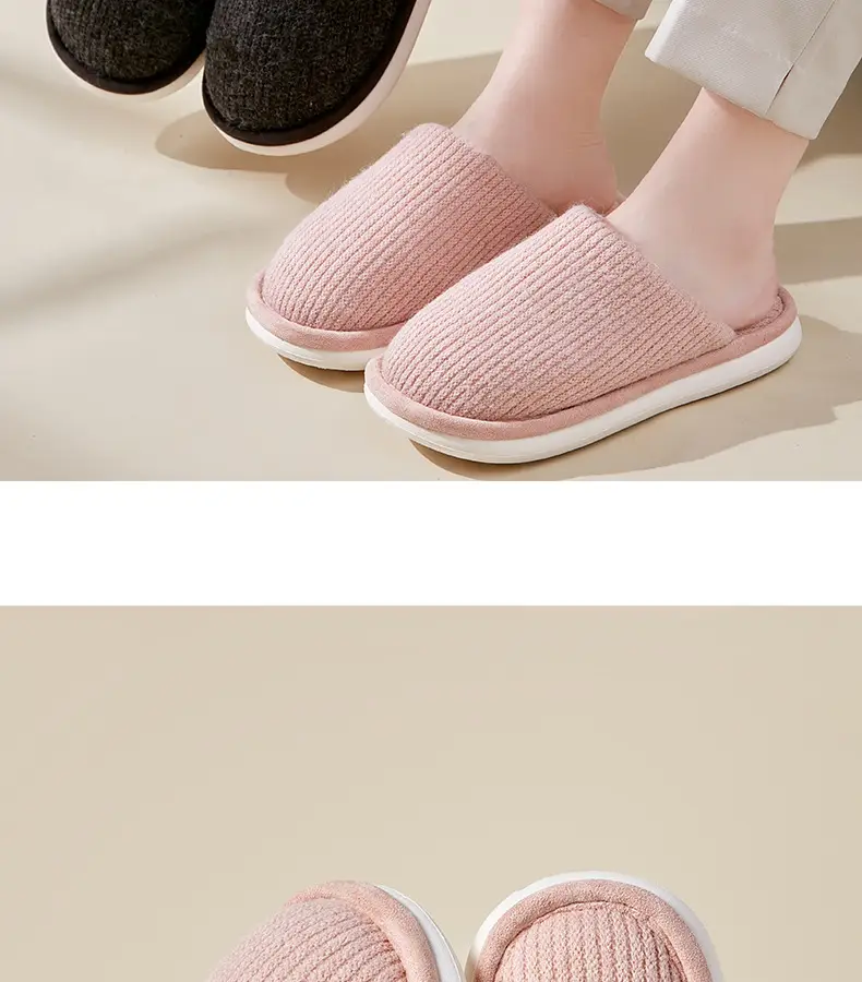 Winter Cotton Slippers for Women Wholesale 2026 New Model Indoor Home Slippers with a Stepping-On-Clouds Feel, Non-Slip, Thickened, Warm, Household Cotton Slippers for Men — feature 21