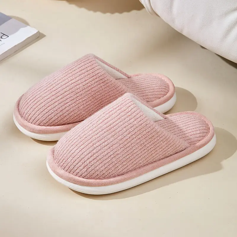 Winter Cotton Slippers for Women Wholesale 2026 New Model Indoor Home Slippers with a Stepping-On-Clouds Feel, Non-Slip, Thickened, Warm, Household Cotton Slippers for Men - Image 2