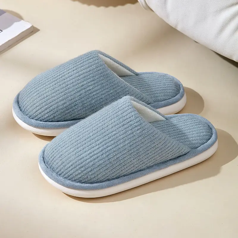 Winter Cotton Slippers for Women Wholesale 2026 New Model Indoor Home Slippers with a Stepping-On-Clouds Feel, Non-Slip, Thickened, Warm, Household Cotton Slippers for Men - Image 3