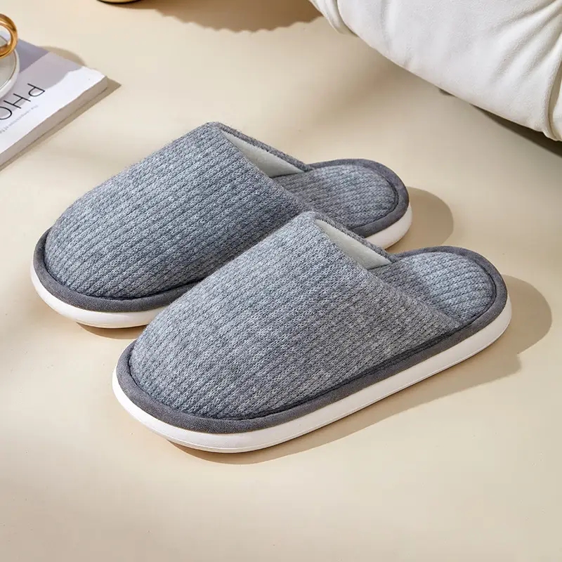 Winter Cotton Slippers for Women Wholesale 2026 New Model Indoor Home Slippers with a Stepping-On-Clouds Feel, Non-Slip, Thickened, Warm, Household Cotton Slippers for Men - Image 5