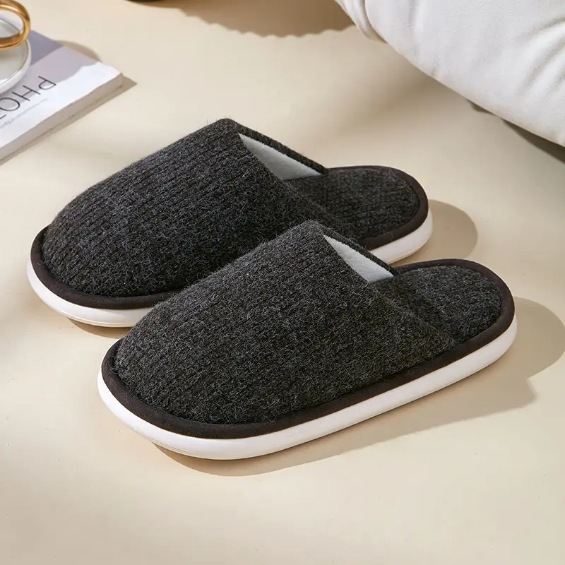 Winter Cotton Slippers for Women Wholesale 2026 New Model Indoor Home Slippers with a Stepping-On-Clouds Feel, Non-Slip, Thickened, Warm, Household Cotton Slippers for Men - Image 6