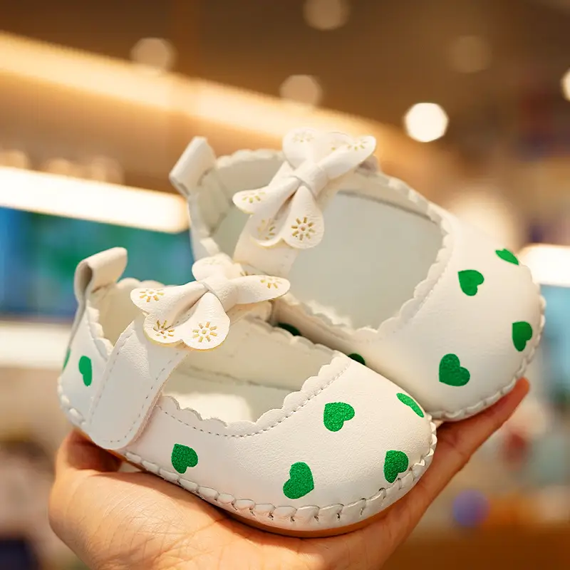 Pink Bow Baby Shoes for 0-1 Years Old