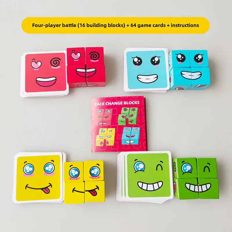Face-Changing Magic Cube Building Blocks for Kids - Image 3