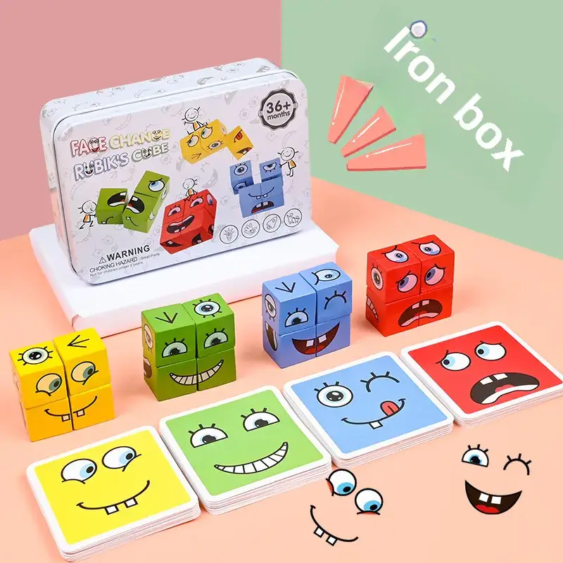 Face-Changing Magic Cube Building Blocks for Kids - Image 4