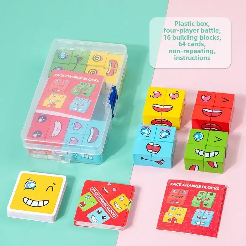 Face-Changing Magic Cube Building Blocks for Kids - Image 5