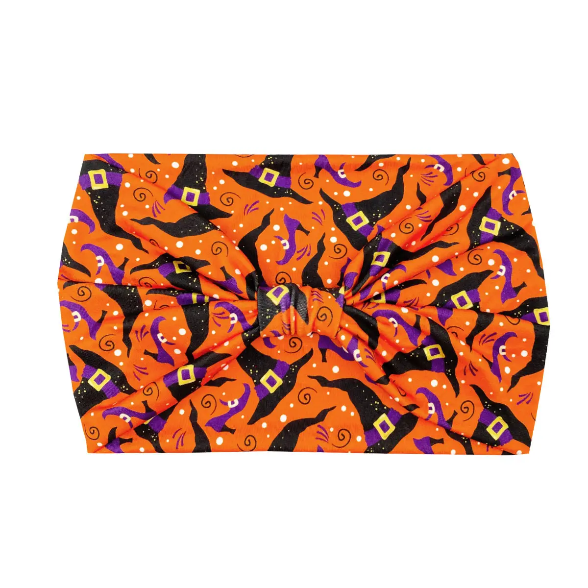 Women's Printed Bow Headband with Wide Elastic Band - Image 100