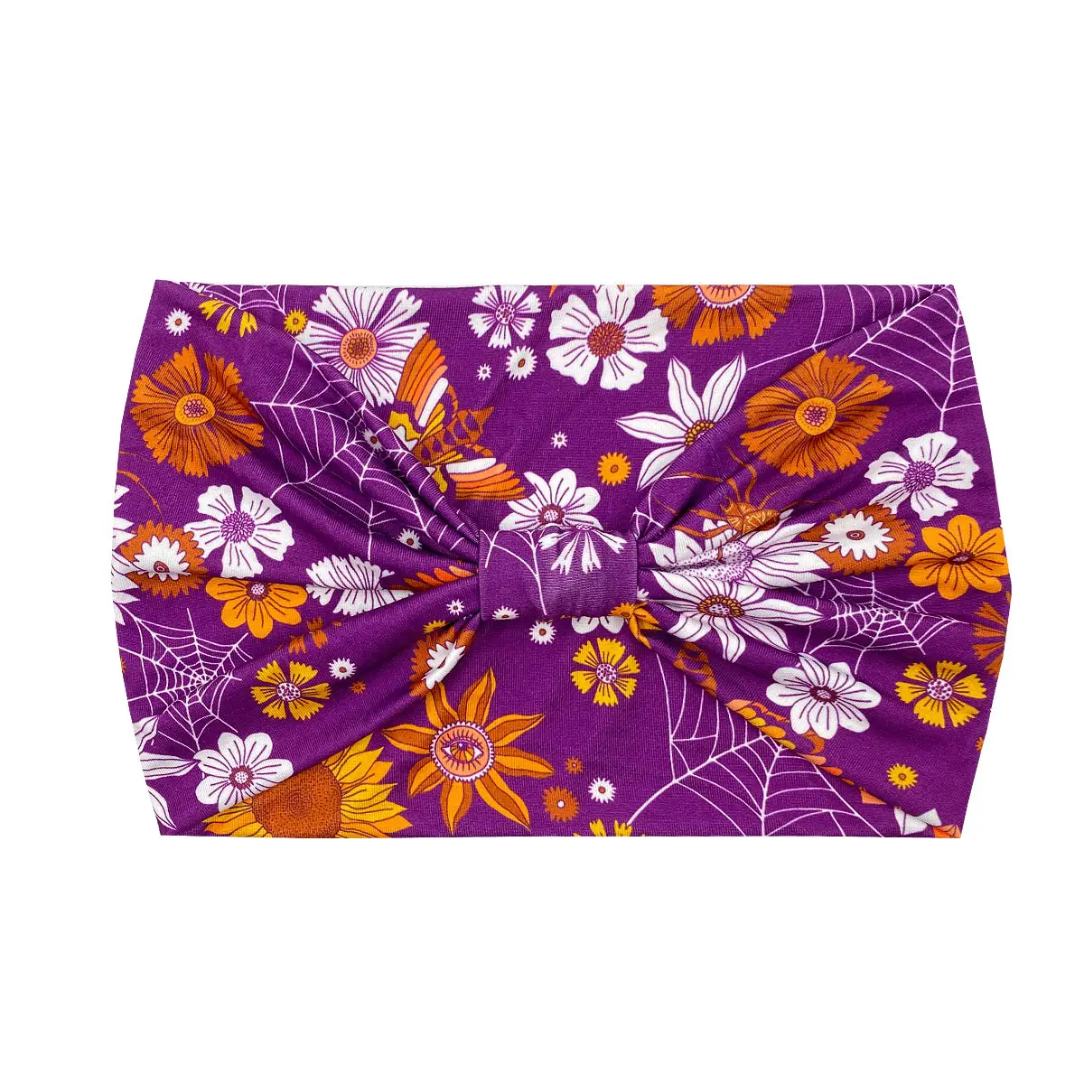 Women's Printed Bow Headband with Wide Elastic Band - Image 102